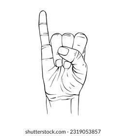 Dibujo de gestos dibujado a mano dibujo de línea de ilustración vectorial