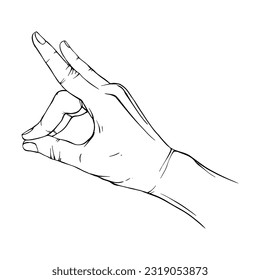 Dibujo de gestos dibujado a mano dibujo de línea de ilustración vectorial