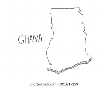 68 Ghana hand drawn map Images, Stock Photos & Vectors | Shutterstock