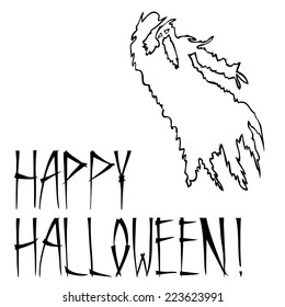hand drawn ghost