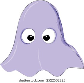 Hand drawn ghost illustration , vector illustration