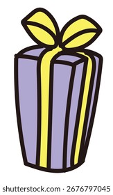 Handgezeichnete Geschenkbox, Illustration