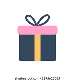 hand drawn gift box with ribbon