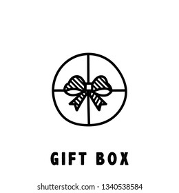 Hand drawn Gift logo icon