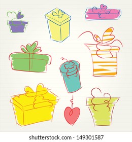 hand drawn with gifts