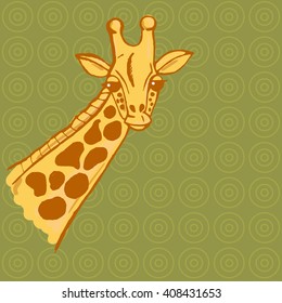 hand drawn giraffe