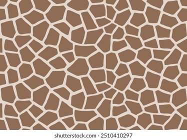 Hand drawn giraffe skin fur seamless pattern. animal abstract art background