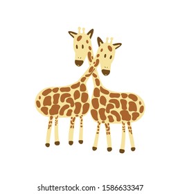 hand drawn giraffe vector illustration. creative nursery designs for kids room, fabric, wrapping, wallpaper, textile, apparel. 