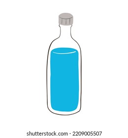 Hand Drawn Glass Bottle Water Illustration Stock Vector (Royalty Free ...