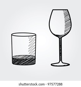 hand drawn glasses