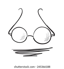 Hand drawn glasses illustration