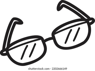 Hand Drawn Glasses Illustration Isolated On Stock Vector (Royalty Free ...