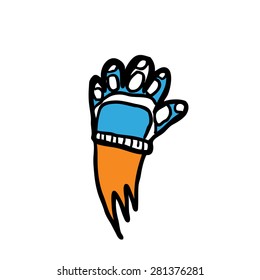 hand drawn glove