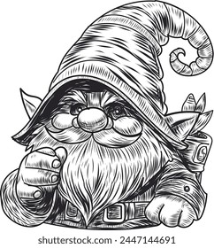 Handgezeichnete GNOME Vektorgrafik Design
