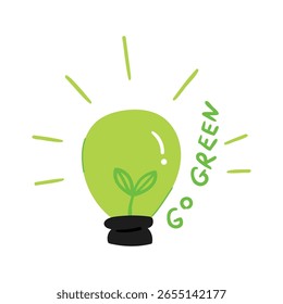 Desenhado à mão ir elemento verde vetor plano design ilustração