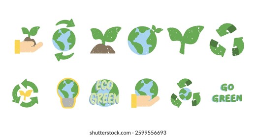 Hand Drawn Go Green Symbol Vector