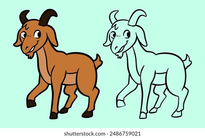 Hand Drawn Goat Vector Illustration