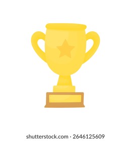 Hand drawn gold cup. Award for the winner. Competition victory concept.