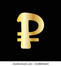 hand drawn gold russian rumble symbol doodle illustration for stickers banner poster etc