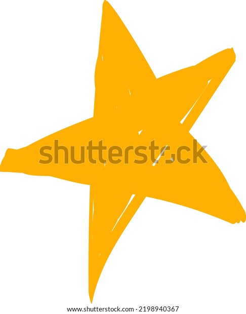 Hand Drawn Gold Star Vector Illustration Stock Vector (Royalty Free ...