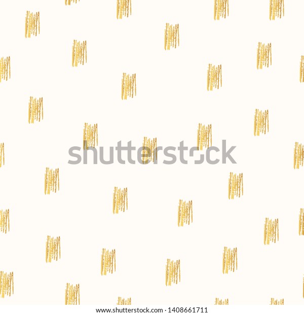 Hand drawn golden rough pencil scribbles\
seamless pattern. Edge torn gold texture. Vector isolated foil\
grunge stroke background for wrapping\
paper.