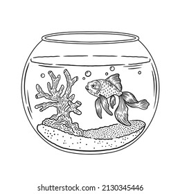 Whale living in a fish bowl | Fish tank drawing, Illustration art,  Illustration