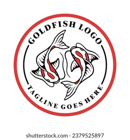Hand Drawn Goldfish Vector Graphic Design illustration Emblem