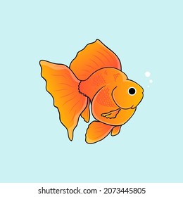 hand drawn goldfish, Vector illustration eps.10