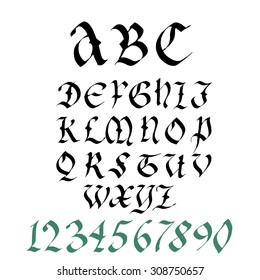 Calligraphy Numbers Gothic | Lelykristyani