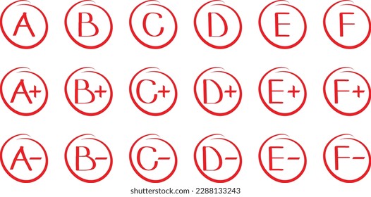 Hand Drawn Grade Results Set