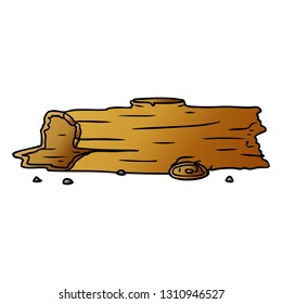 hand drawn gradient cartoon doodle of a tree log 