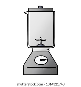 hand drawn gradient cartoon doodle of a food blender