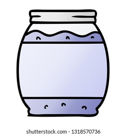 doodle de dibujos animados de gradiente dibujado a mano de una mermelada de fresa