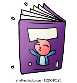 handgezeichnete Farbverlauf-Cartoon-Doodle einer Zeitschrift