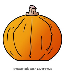 hand drawn gradient cartoon doodle of a pumpkin