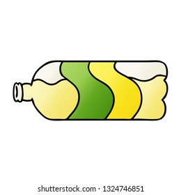 handgezeichnet gestuftes Cartoon-Doodle einer Soda-Flasche