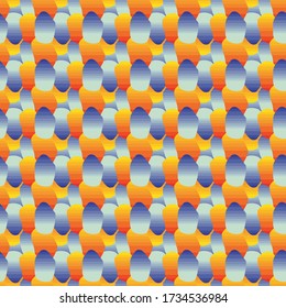 Hand drawn gradient color style pebbles seamless pattern for wallpaper. Abstract colorful geometric shape modern endless fabric for wrapping, textile and tile.