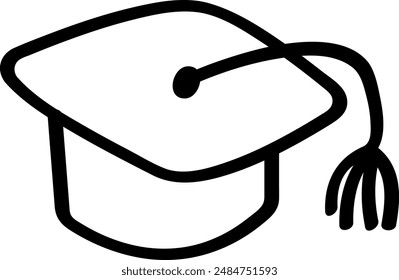 Hand Drawn Graduation Cap Outline