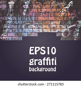 Hand drawn graffiti background