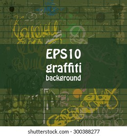 Hand drawn graffiti background