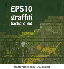 Hand drawn graffiti background
