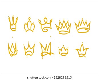 Hand Drawn Graffity Crown Logos