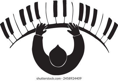 Hand drawn grand piano in sketch style. Music symbol vector illustration.