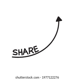 Hand drawn graph, stock market share growth, business growth, strategy planning concept. invest online.