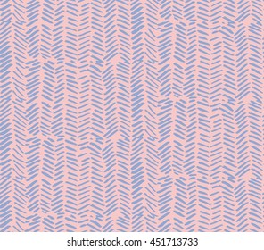 Hand drawn graphic brush strokes textured zig zag pattern in serenity and rose quartz colors.Seamless vector abstract painted pattern.Texture for web,print,home decor,textile,wrapping paper,wallpaper