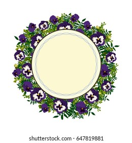 hand  drawn  graphic flower frame 