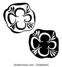 Hand drawn graphic jellyfish. Vector illustration with jellyfish. Isolated jellyfish on a white background.