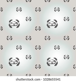 Hand drawn graphic sailor hat. Nautical vector summer kid fashion. Cartoon sea baby seamless pattern in retro style. Marine endless background.