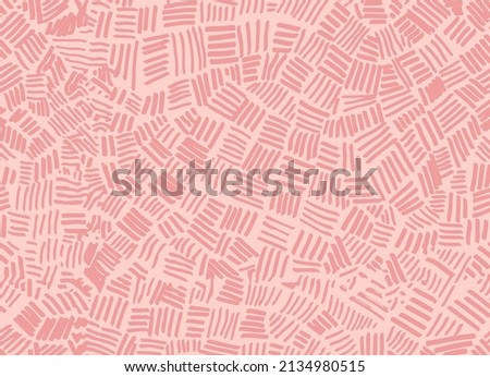 Hand drawn graphic tiny doodle stripes seamless pattern. Sketchy organic lines cross illustration. Modern wallpaper graphic design. Fresh scandi style scribble shapes for home decor background