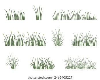 Hand drawn grass field. organic vector element